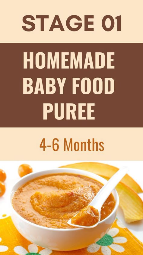 Everything you need to know about making easy homemade baby food purees starting at 4-6 months, including recipes and their nutritional values. Baby Food Recipes Stage 1, Make Baby Food, Recipes Instructions, Baby Food Guide, Easy Homemade Baby Food, Making Baby Food, Diy Baby Food, Easy Baby Food Recipes, Healthy Baby Food