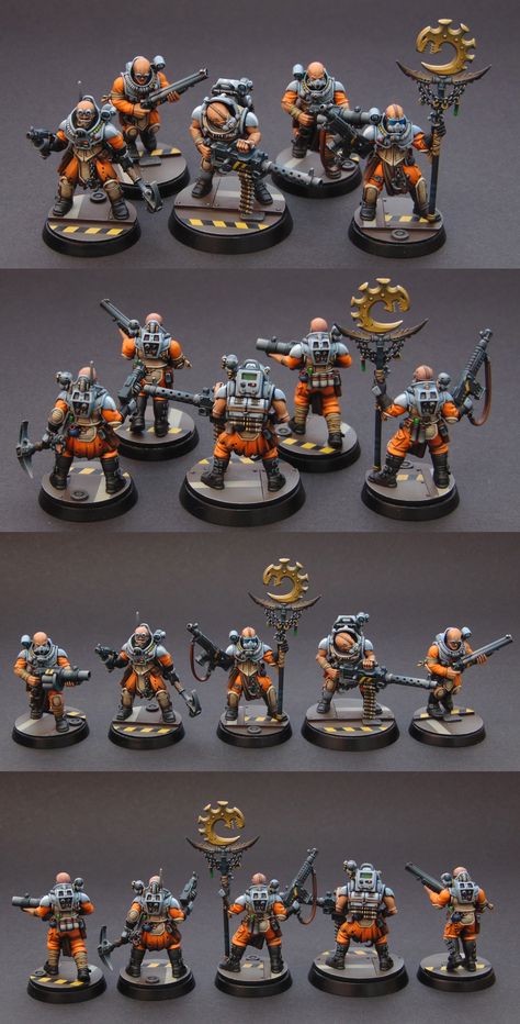 Genestealer Cult, Genestealer Cult Paint Schemes, Necromunda Enforcers, Necromunda Venators, Necromunda Gangs, Necromunda Cawdor, Warhammer 40k Tyranids, Warhammer Retributors, Warhammer Imperial Guard