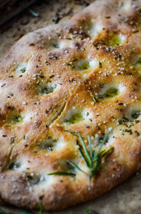 EASY ROSEMARY FOCACCIA BREAD - Larder Love Strong Bread Flour Recipes, Bread Flour Recipes, Easy Focaccia Bread Recipe, Bread Flour Recipe, Rosemary Focaccia Bread, Easy Focaccia, Rosemary Focaccia, Rosemary Bread, Focaccia Bread Recipe