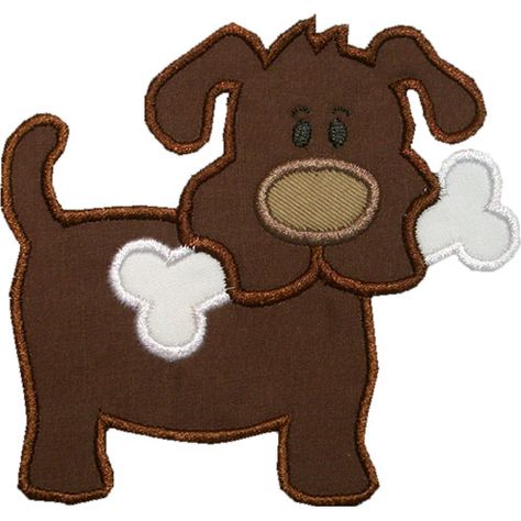 Puppy Dog Applique  downloadable Patterns | Dog and Bone Applique Design Dog Embroidery, Computer File, Dog Quilts, Applique Quilt Patterns, Applique Templates, Applique Quilting, Animal Quilts, Sewing Appliques, Machine Embroidery Applique