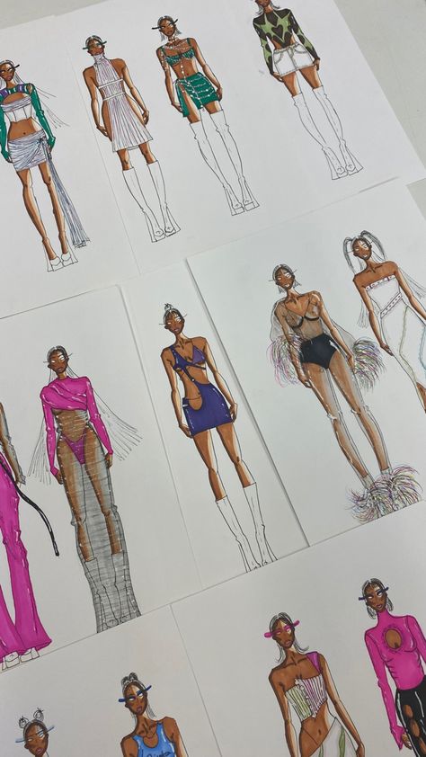 Vouge Fashion 2023, Fashion Model Drawing Illustration, Fashion Portfolio Layout Presentation, Wardrobe Sketch, Sketch Fashion Design, Fashion Design Ideas, Silhouette Fashion, Fashion Illustration Portfolio, Fashion Sketchbook Inspiration