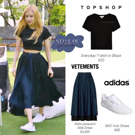 Rose Inspired Outfits, Blackpink Clothes, Chanel Rose, Blackpink Closet, Blackpink Outfit, Rose Clothing, Fashion Idol, Idol Fashion, K Pop Fashion