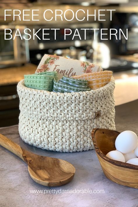 Crochet Basket Patterns, Crochet Basket Pattern Free, Crochet Storage Baskets, Crochet Shell Stitch, Crochet Storage, Basket Pattern, Crochet Basket Pattern, Crochet Home Decor, Crochet Basket