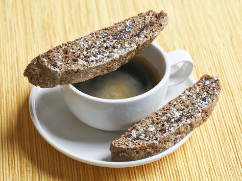 Espresso Chocolate Chip Biscotti recipe from Food Network Kitchen via Food Network Espresso Biscotti, Chocolate Chip Biscotti Recipe, Chocolate Chip Biscotti, Chocolate Biscotti Recipe, Chocolate Biscotti, Biscotti Recipe, Italian Cookies, Cookie Bar Recipes, Best Cookie Recipes