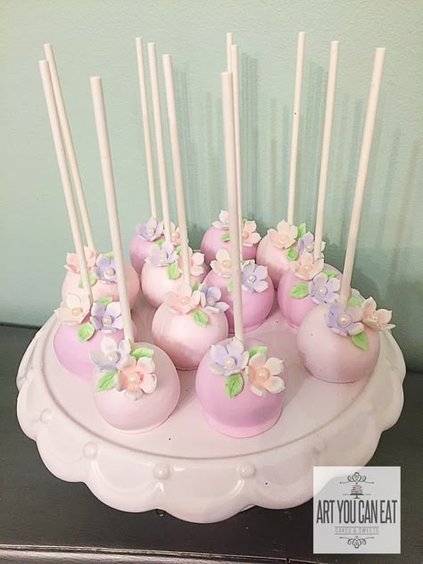 Beautiful Cake Pops, Bambi Cake Pops, Cake Pops Flowers, Wild Flower Cake Pops, Pretty Cake Pops, Mother’s Day Cake Pops, Baby In Bloom Cake Pops, Fairy Cake Pops, Spring Baby Shower Cake