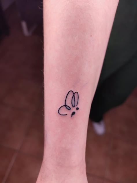 Semi Butterfly Tattoo, Butterfly And Semi Colon Tattoo, Butterfly Semi Colon Tattoos For Women, Continue Semi-colon Tattoo, Tattoo With Hidden Semicolon, Semi-colon Tattoo Behind The Ear, Semi Colon Tattoos For Women, Colon Tattoo Ideas, Butterfly Semi Colon