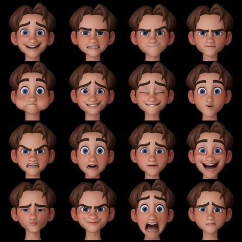 Character Expression Sheet, Cartoon Faces Expressions, Facial Expressions Drawing, Expression Sheet, 3d Karakter, Cartoon Expression, Learn Animation, Drawing Face Expressions, Animation Tutorial