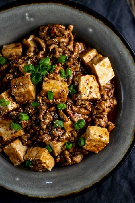 Entre Recipes, Cured Salmon Recipe, Mapo Tofu Recipe, Ma Po Tofu, Tofu Sauce, Mapo Tofu, Cold Weather Food, Tofu Recipe, Chinese Takeout