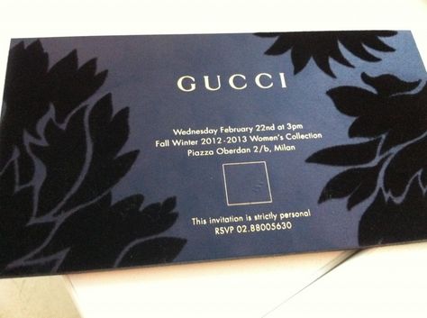 Gucci Invite Velvet over Board card with gold foil text Fashion Show Invitation Card, Fashion Invitation, Show Invitation, Fashion Show Invitation, Jewelry Editorial, Jewelry Staples, 카드 디자인, Jewelry Quotes, Antique Gold Jewelry