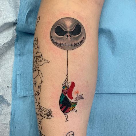 Jack N Sally Tattoos, Jack Sally Tattoo, Jack And Sally Tattoo, Sally Tattoo, Palm Size Tattoos, Christmas Tattoos, Tattoo Nightmares, Jack Skellington Tattoo, Jack Tattoo