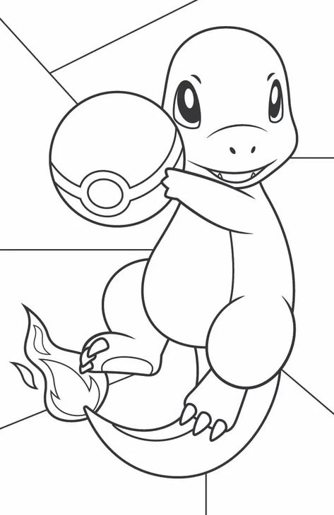 Charmander Coloring Page Fire Type Pokémon, Pokemon Charmander, Anime Places, Coloring Tips, Colouring Printables, All Pokemon, Coloring Pages Printable, Page Ideas, Free Printable Coloring