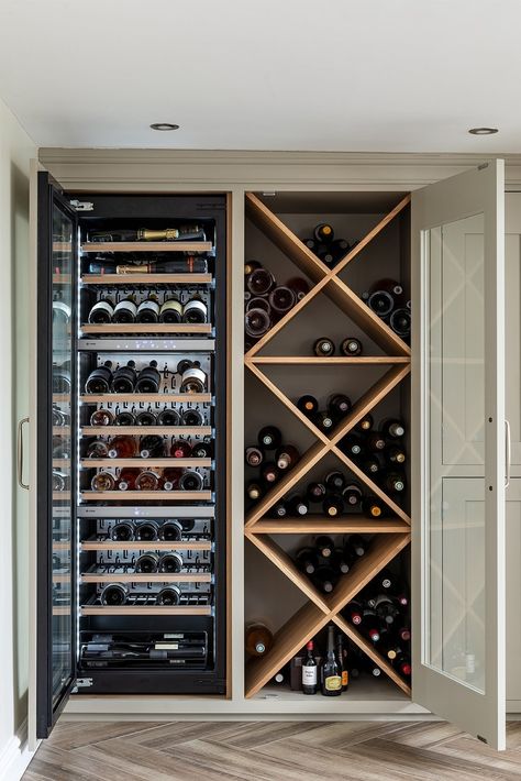 2023 Kitchen Inspiration And Must Have Design Ideas — Herringbone Kitchens Wine Fridge Cabinet, Kitchen And Utility, Big Modern Houses, Herringbone Kitchen, Floor To Ceiling Cabinets, Kitchen Big, Furniture Design Inspiration, Design Hack, More Design