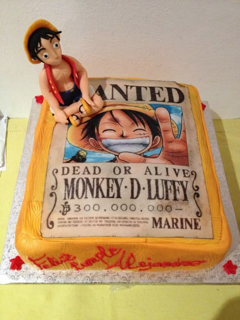 Luffy Cake Design, Monkey D Luffy Cake, One Piece Torte, One Piece Cake Design, Luffy's Birthday, One Piece Birthday Cake, Luffy Cake, One Piece Cake, One Piece Birthday