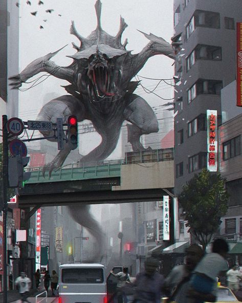 E M P I R E _O F_ F U T U R E on Instagram: “Rate work from 1 to 10! . Art by Cho Yonghee on @artstationhq . . . #empireoffuture #kaijumonster #kaiju #pacificrim” Fictional Creatures, Creature Artwork, Cool Monsters, Kaiju Art, 다크 판타지, Alien Concept Art, Monster Concept Art, Alien Creatures, Creature Drawings