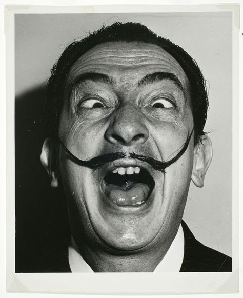 [Salvador Dalí] Salvador Dali Photography, Salvador Dali Art, Dali Art, Hollywood Vintage, Classic Cinema, Photography Film, Celebrity Design, Funny Face, Face Expressions