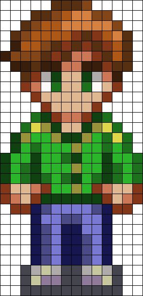 Stardew Valley Fuse Beads, Stardew Valley Pixel Art, Alex Stardew Valley, Maximalist Room, Pixel Characters, Easy Perler Beads Ideas, Fuse Bead Patterns, Easy Pixel Art, Pixel Art Templates