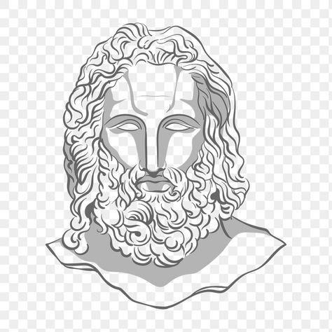 Zeus Png, Zeus Greek God, Greek God Zeus, Zeus Greek, God Zeus, Sticker Line, Line Art Drawing, Png Aesthetic, Greek God