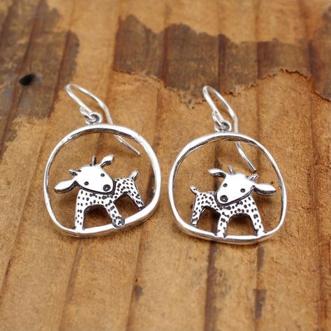 Sterling Silver Goat Charm Earrings Miniature Goat Hoop | Etsy Australia Miniature Goat, Cat Memorial Jewelry, Miniature Goats, Farm Jewelry, Portrait Jewelry, Cute Image, Star Necklace Silver, Dog Earrings, Sterling Silver Cat