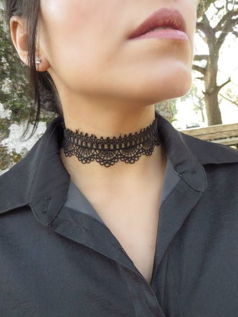 Boho Tattoo, Bohemian Tattoo, Suede Choker Necklace, Black Lace Choker Necklace, Trendy Chokers, Elegant Choker, Boho Tattoos, Black Lace Choker, Lace Choker Necklace