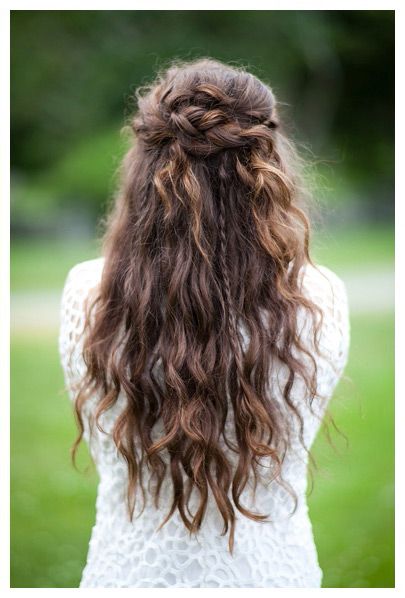 Long Curly Wedding Hair, Half Up Half Down Braid, Prom Hair Down, Wedding Hairstyles Half Up Half Down, Wedding Hair Down, Wedding Hair Makeup, Braided Hairstyles For Wedding, Half Up Hair, Formal Hairstyles