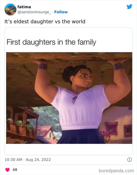 "She's A 10 But She's The Eldest Daughter": 50 Tweets Every Eldest Daughter Might Relate To | Bored Panda She's A 10 But, The Eldest Daughter, Oldest Daughter, Eldest Daughter, Older Siblings, Vs The World, Middle Child, Daughter Quotes, First Daughter