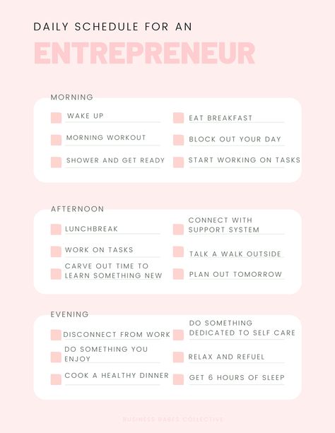 Small Business Scheduling, Day In The Life Of A Small Business Owner, Small Business Routine, Ceo Weekly Schedule, Self Employed Schedule, Small Business Schedule, Small Business Journal, Business Tips For Women, Ceo Schedule