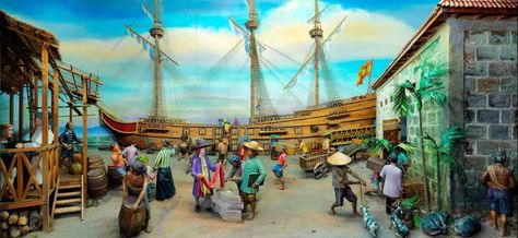 Diorama 22: Galleon Trade Scene, ca. 1750 - Ayala Museum Staff (Historians, Researchers, Artists) and Artisans from Paete, Laguna - Google C... Galleon Trade, Google Art Project, Ancient Artifacts, Art Google, Philippines, Culture Art, Art History, The Globe, Travel