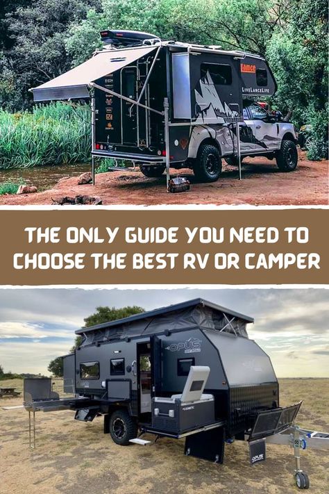 After this pandemic, the drive to escape in the great outdoors has been stronger than ever. There are recreational vehicle options for every budget, level of experience, and desired comfort. Many options and details to pay attention, here is our handy guide. Rooftop Tent, Truck Campers, Roof Top Tent, Truck Camper, Recreational Vehicle, Great Outdoors, Motorhome, Recreational Vehicles, The Great Outdoors