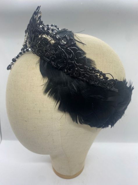 Trinity Luxe Designs Black Swan Jewelry, Black Swan Headpiece, Black Swan Crown, Swan Headpiece, Swan Crown, Swan Jewelry, Black Swan, Headpiece, Tiara