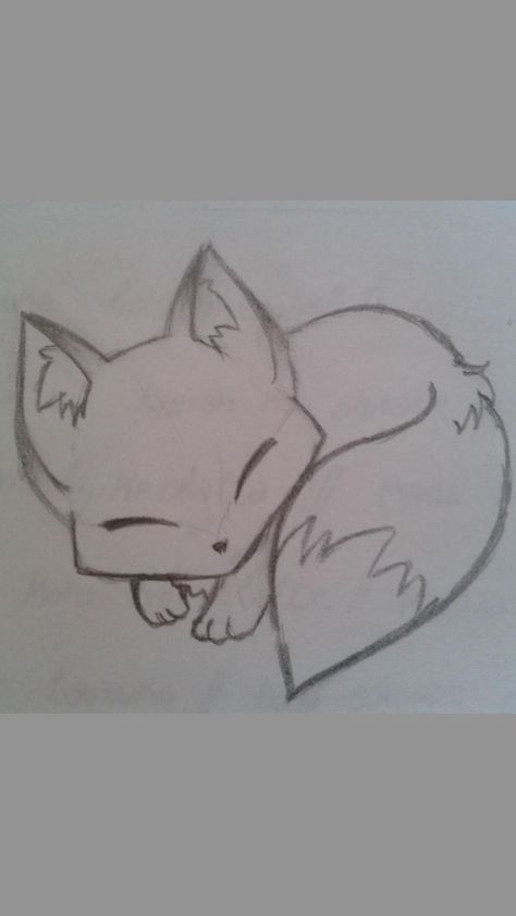 Animal Sketches Easy, Drawings Of Animals, Fox Sketch, Easy Animal Drawings, Cute Sketches, Easy Doodles Drawings, Simple Cartoon, Easy Drawings Sketches, Mini Drawings