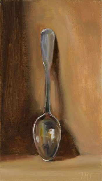 Daily painting titled  Silver Spoon Food Painting, Still Life Oil Painting, Still Life Drawing, Daily Painting, Paintings I Love, Silver Spoon, Painting Still Life, Still Life Art, Realistic Art