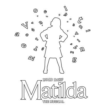 Matilda Name, Musical Birthday Party, Matilda Movie, Musical Theatre Posters, Matilda The Musical, Musical London, Colouring Sheets, Alphabet Blocks, Activities Worksheet