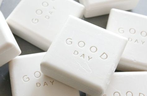 Good Day | Dieline - Design, Branding & Packaging Inspiration White Soap, Soap Packaging, Soap Bars, Shades Of White, White Aesthetic, Handmade Soaps, B & B, White Design, Handmade Soap