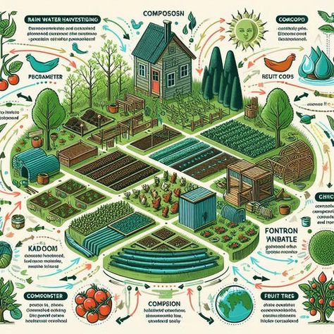 The Sustainable Promise of Permaculture 1 Acre Permaculture Design, Permaculture Livestock, Permaculture Garden Design Layout, Permaculture Design Layout, Water Preservation, Communal Living, Off Grid Homestead, Water Harvesting, Regenerative Farming