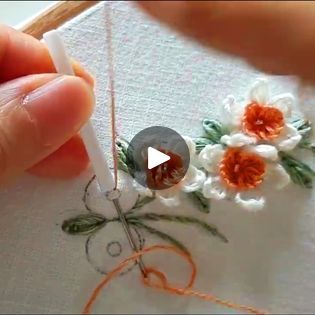 Hand Embroidery Flowers, Embroidery Flowers, Beautiful Hand, Hand Embroidery, Needlework, Embroidery, Sewing, Flowers