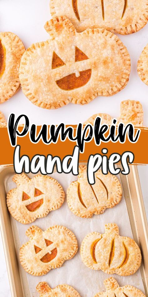 Mini Turnovers, Pumpkin Hand Pies, Pumpkin Pie Crust, Pumpkin Shaped Cookies, Pie Pockets, Mini Pumpkin Pie, Hand Pie Recipes, Handle The Heat, Mini Pumpkin Pies