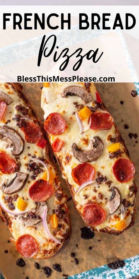 Homemade French Bread Pizza, Easy French Bread, Pizza Bread Recipe, Making Pizza Dough, Homemade Pizzas, Homemade French Bread, French Bread Recipe, French Bread Pizza, Making Pizza