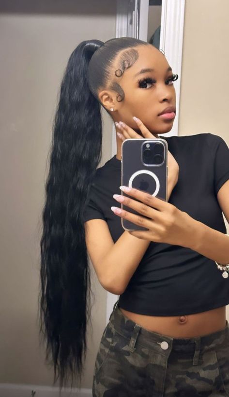 Long Curly Ponytail, Ponytail Weave, Long Ponytail Hairstyles, Weave Ponytail Hairstyles, Sleek Ponytail Hairstyles, Wavy Ponytail, Black Ponytail Hairstyles, Straight Ponytail, Quick Weave Hairstyles