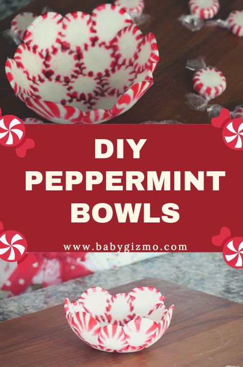 Peppermint Tray Diy, Peppermint Bowl How To Make, Peppermint Plate Diy, Peppermint Candy Centerpieces, Peppermint Candy Bowls, Peppermint Bowls Diy, Peppermint Bowls, Peppermint Candy Tray, Peppermint Bowl