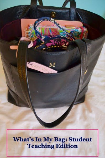 Whats In My Work Bag Teacher, Teacher Assistant Essentials, Student Teacher Must Haves, Whats In My Teacher Bag, Student Teacher Essentials, Teacher Bag Ideas, Student Teaching Essentials, Preschool Teacher Bag Essentials, Wgu Teachers College