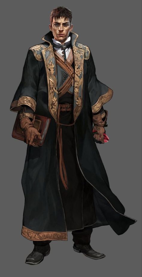 Dnd Wizard Male, Fantasy Nobleman, Wizard Concept Art, Dnd Noble, Fantasy Noble, Dnd Wizard, Wizard Robes, Fantasy Wizard, Dungeons And Dragons Characters