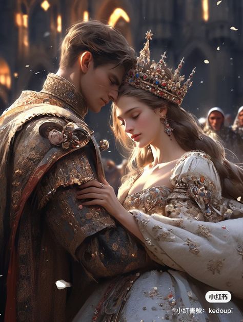 King Queen Wallpaper Couple, Fantasy King And Queen, King And Queen Pictures, Anime Handsome, Fantasy Queen, Princess And Prince, Art Couples, Queens Wallpaper, Vampire Stories