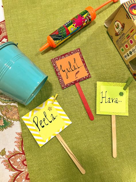 I made these handmade tags for home holi celebration. They are simple yet quirky to add a pop element. My toddler also enjoyed and she attempted making her own tags! Can use them for DIY selfie point at home or set up a table decor with organic colours as centrepiece and use these tags…. #holi #holidecor #diyholidecor #colourpop Office Holi Decoration, Holi Decorations Ideas, Aesthetic Holi, Holi Decor, Holi Decoration, Selfie Point, Holi Celebration, Organic Colors, Handmade Tags