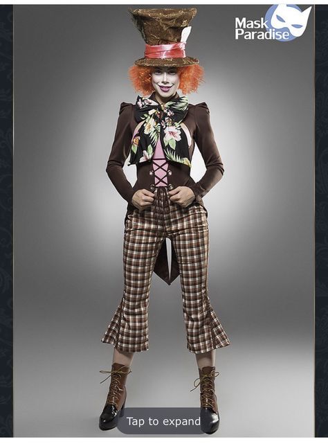 Mad Hatter Diy Costume, Mad Hatter Outfit, Mad Hatter Cosplay, Mad Hatter Costume, Alice In Wonderland Tea Party Birthday, Mad Hatter Party, Alice In Wonderland Costume, Wonderland Costumes, Mode Hippie