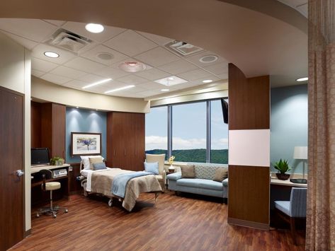 Rendering - Labor & Delivery Patient Room (Baylor Medical Center at McKinney) Interior Design Competition, Healthcare Interior Design, Hospital Architecture, Healthcare Architecture, Hospital Interior, Vip Room, Hospital Room, Hospital Interior Design, Hospital Design