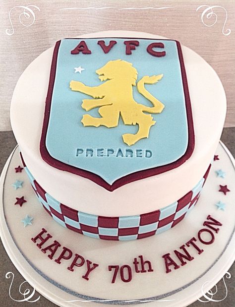 Aston Villa Cake Ideas, Aston Villa Cake, 70th Cake, Cakes Fondant, Elizabeth Anne, Family Plan, Design Board, Cakes For Boys, Aston Villa