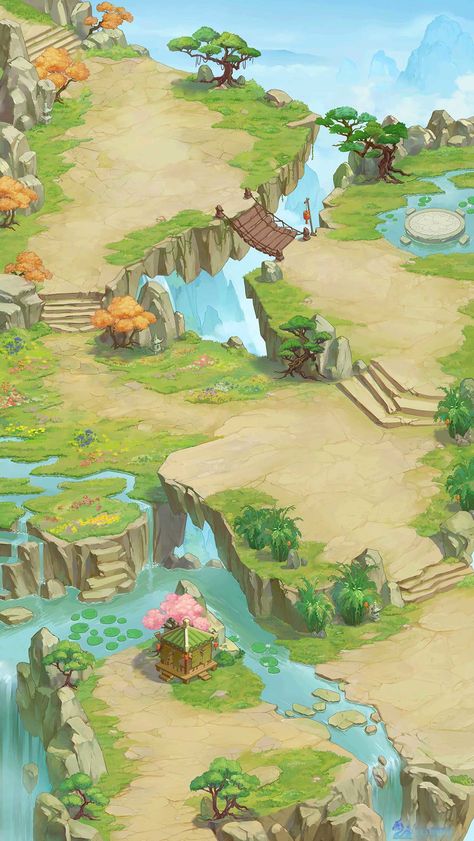 Game Map Concept Art, 2d Game Environment, Isometric Landscape, 3d Game Environment, World Map Game, Game Level Map, Game Landscape, Tile Map Game 2d, Egypt Games