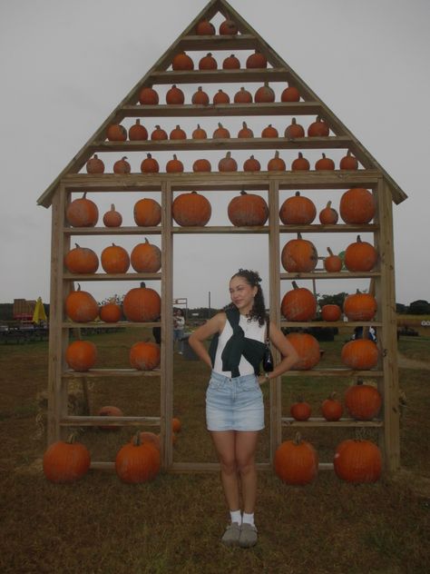 fall, fall outfit, clogs, denim skirt, pumpkin, patch, pumpkin wall Birks Outfit, Pumpkin Wall, Really Cute Outfits, Fall Outfit, Pumpkin Patch, Denim Skirt, Clogs, Fall Outfits, Cute Outfits