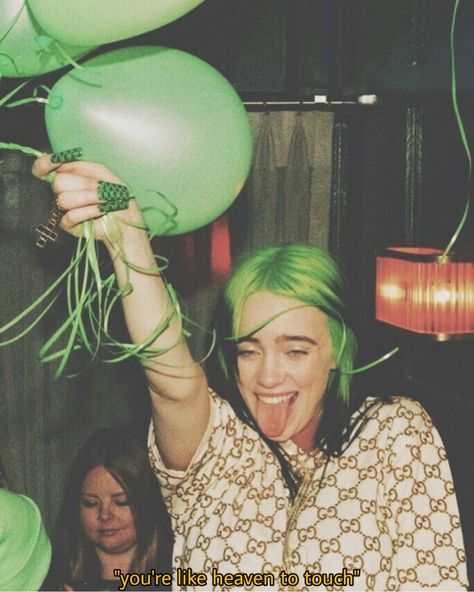 🥺💚 New And Improved, Ready To Play, Billie Eilish, To Play, Balloons, Birthday, Green, On Instagram, Instagram