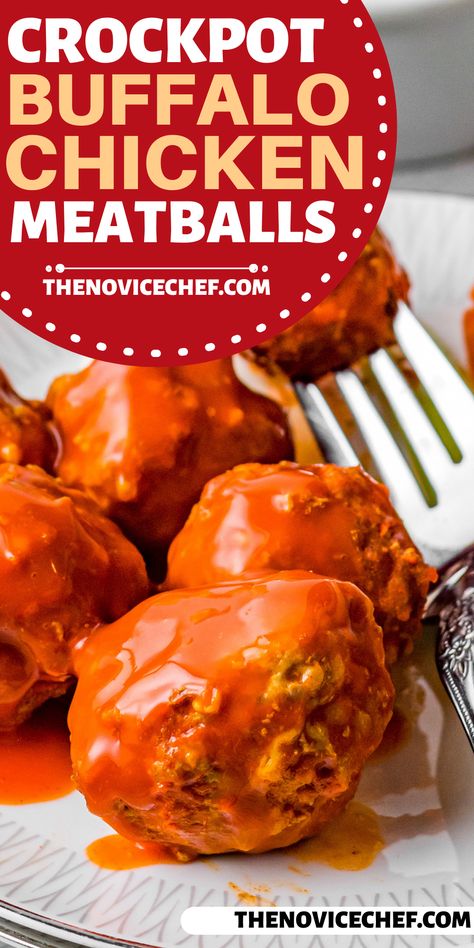 Need a perfect game day snack idea? These easy Slow Cooker Buffalo Chicken Meatballs are meaty, spicy, and tangy, just like hot wings—but without the hassle! Dress these babies with a side of ranch, celery, and carrot sticks for a fun party appetizer that everyone will devour. Buffalo Ranch Meatballs, Slow Cooker Buffalo Chicken Meatballs, Buffalo Meatballs Crockpot, Crockpot Buffalo Chicken Meatballs, Buffalo Chicken Meatballs Crockpot, Spicy Meatballs Crockpot, Chicken Meatballs Crockpot, Buffalo Balls, Easy Crockpot Buffalo Chicken